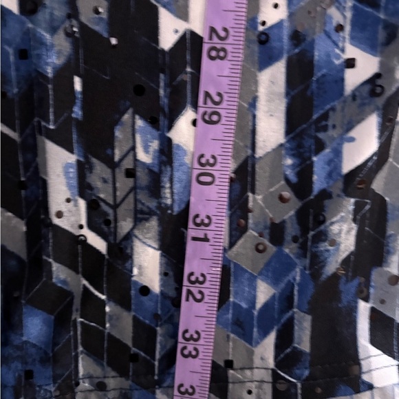 Vintage Blue and Black Sequin Embellished Sheath Mini Dress - Picture 11 of 11